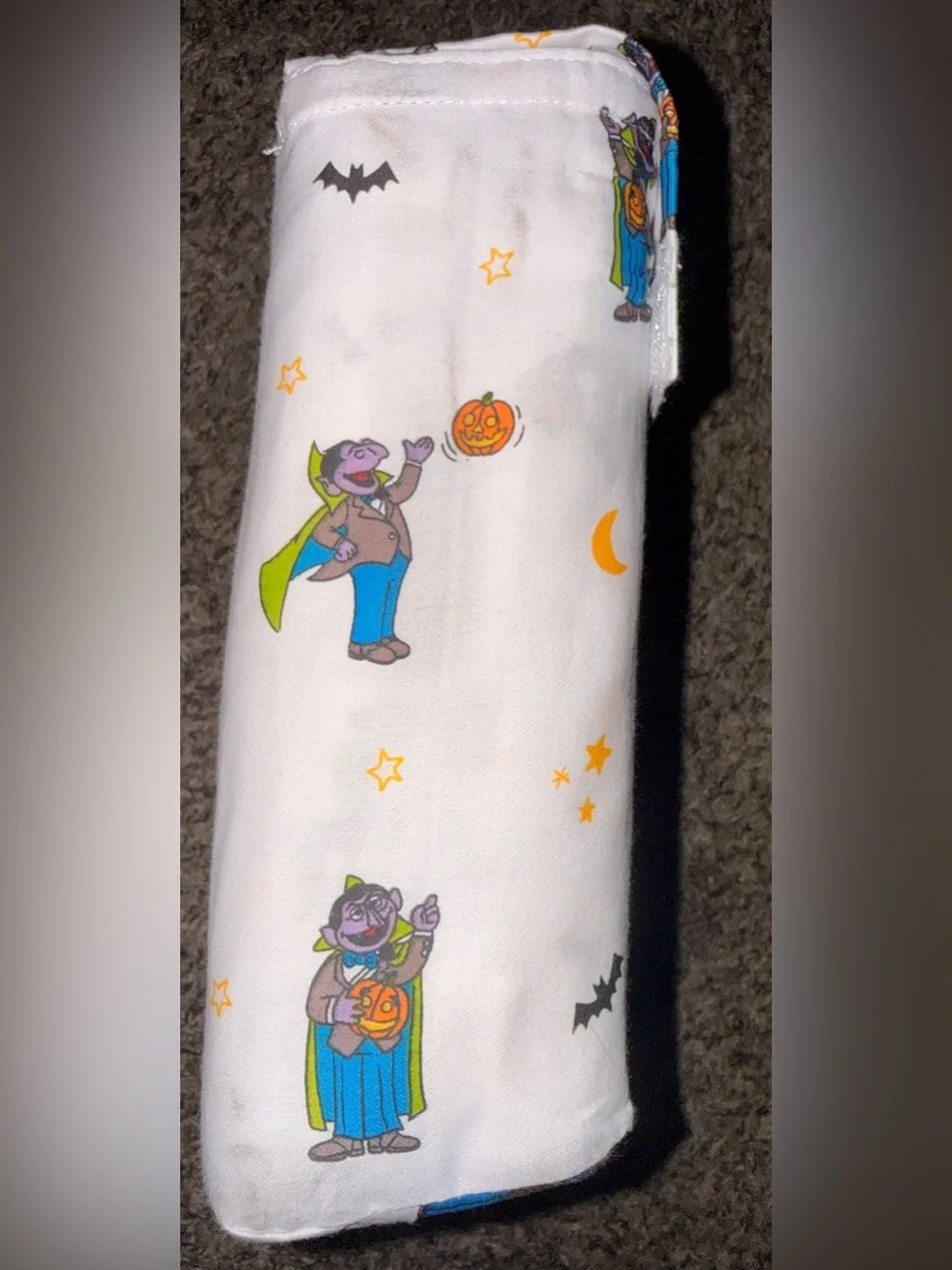 Sesame Street White Halloween Vampire Print Kids Sheet Set